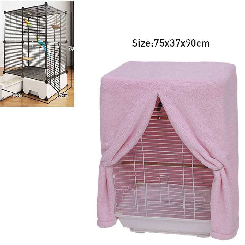 Winter Warm Bird Cage Cover Breathable Splashproof Large Bird Cage Cover Parrot Cage Shading Protective Products Bird Supplies