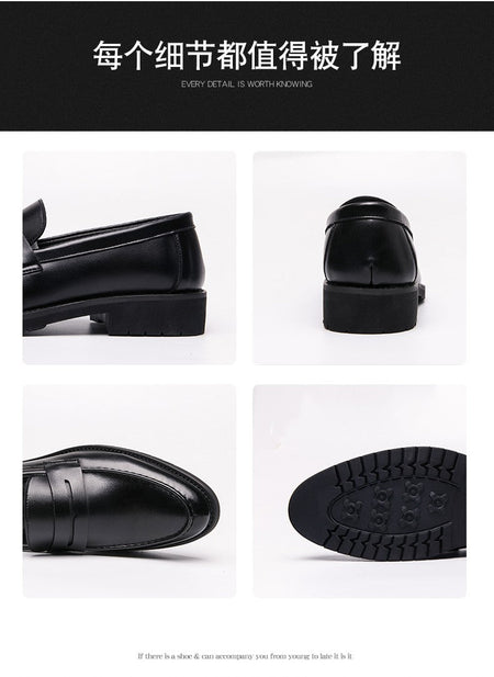 High Quality Casual Business Shoes Men Leather Loafers Classic Men's Dress Shoes Formal Office Leather Brogues Shoes Male