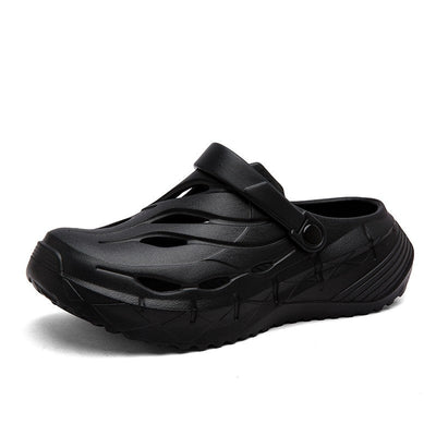 Men's summer casual anti-slip and wear-resistant hollow thick-soled flip-flops with a feeling of stepping on feces, EVA croats