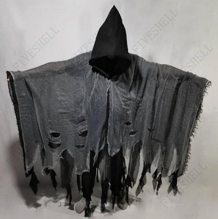 Unisex Halloween Ghost Dementors Cosplay Costume Gothic Horror Zombie Tattered Hooded Capes Day Of The Dead Party Props Cloaks