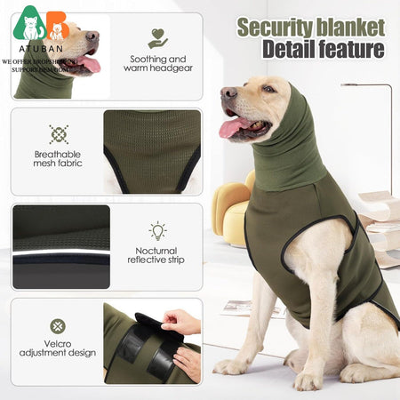 ATUBAN Dog Anxiety Vest Coat,Vet Visits and Separation-Keep Pet Calm,Dog Jacket for Thunder,Anti Anxiety Vest for Dogs and Cat