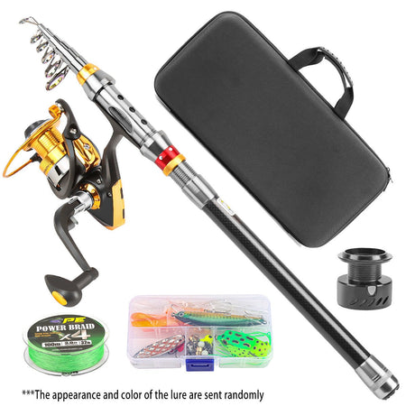 Carbon Luya Rod Retractable Portable Travel Fishing Tackle Set Throwing Rod Far Throwing Sea Fishing Rod