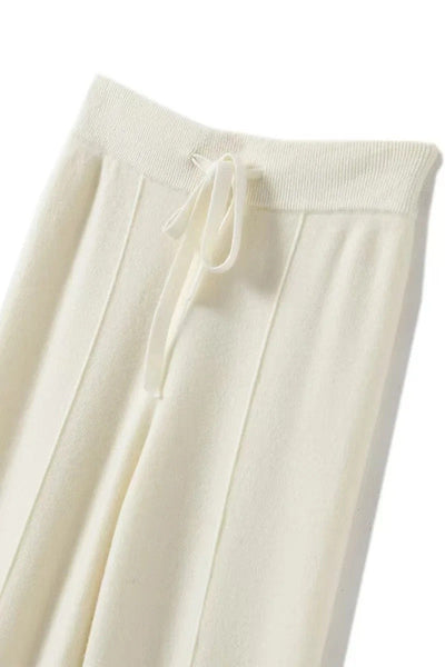 High Waist Knitted Woolen Wide Leg Pants Autumn Winter New Style Drapey Floor-Length Casual Trousers Skin-friendly Warm