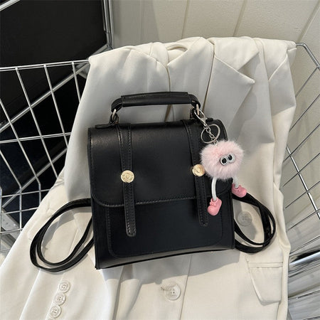 New fashionable double-shoulder ladies' backpack, simple and casual single-shoulder handbag, small backpack