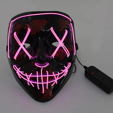 Wireless Scary Glowing Mask LED Luminous Purge Mask Halloween Horror Neon Light Up Cosplay Party Mask Fstival Costume Supplies
