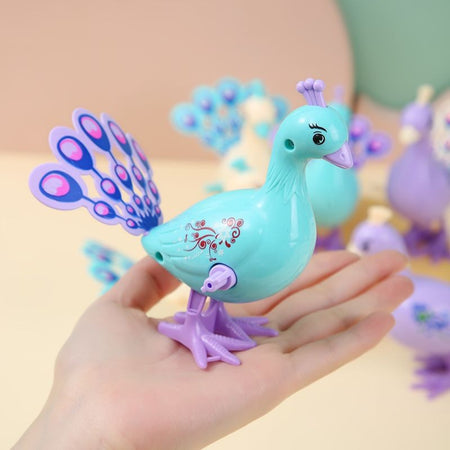 Funny Wind-Up Toys - Jumping Magpie Peacock Pigeon Dinosaur Creative Winding Puzzle Gifts for Toddlers Kids & Babies