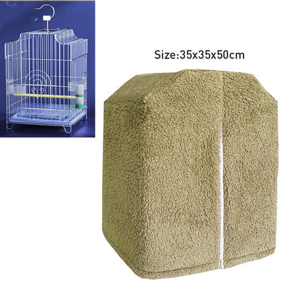 Winter Warm Bird Cage Cover Breathable Splashproof Large Bird Cage Cover Parrot Cage Shading Protective Products Bird Supplies