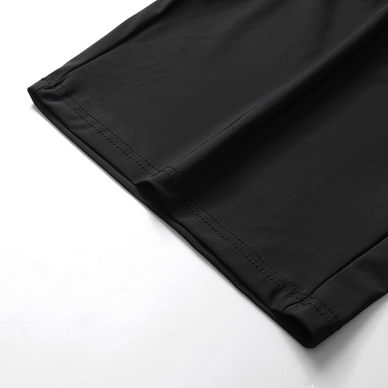 Fashion Casual Board Shorts Men's Shorts Summer Quick Dry Stretch Shorts for Men Jogging Running Short Pants Male Bottom Black