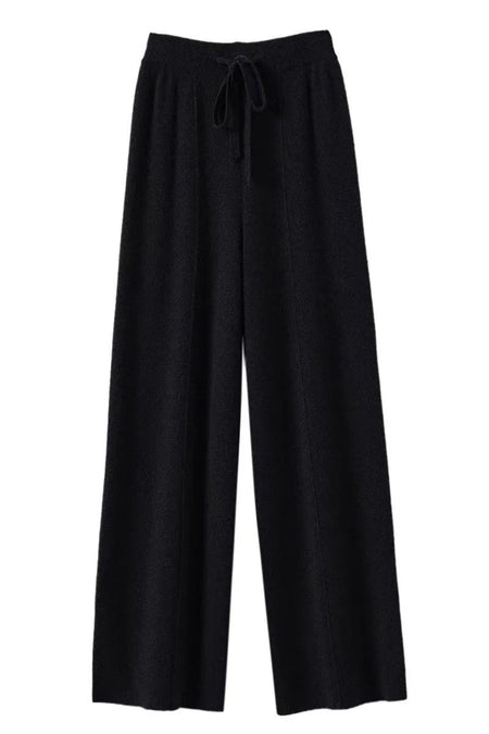 High Waist Knitted Woolen Wide Leg Pants Autumn Winter New Style Drapey Floor-Length Casual Trousers Skin-friendly Warm