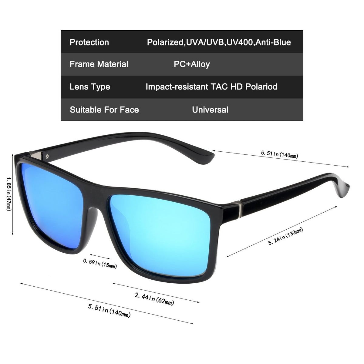 New Polarized Driving Brand Designer Sunglasses Luxury Men Aviation Square Sun Glasses Women Vintage Retro Glasses Shades