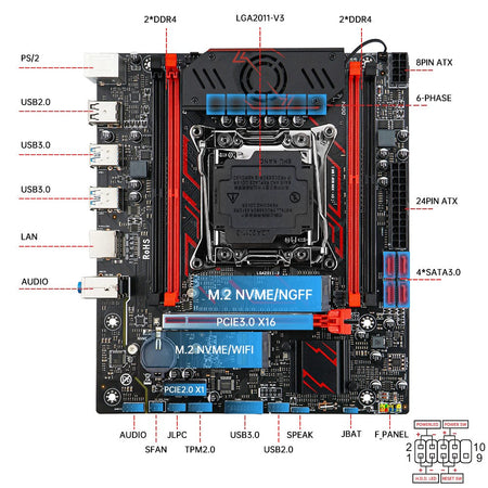 Gaming Motherboard Set SOYO X99 C612chip with Intel Xeon E5 2680 V4 CPU DDR4 8G*1 2133MHz RAM Computer components Mainboard TPM2
