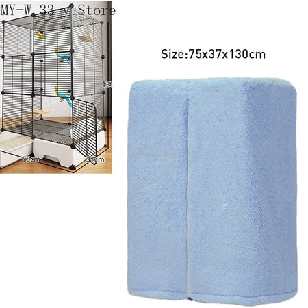 Winter Warm Bird Cage Cover Breathable Splashproof Large Bird Cage Cover Parrot Cage Shading Protective Products Bird Supplies