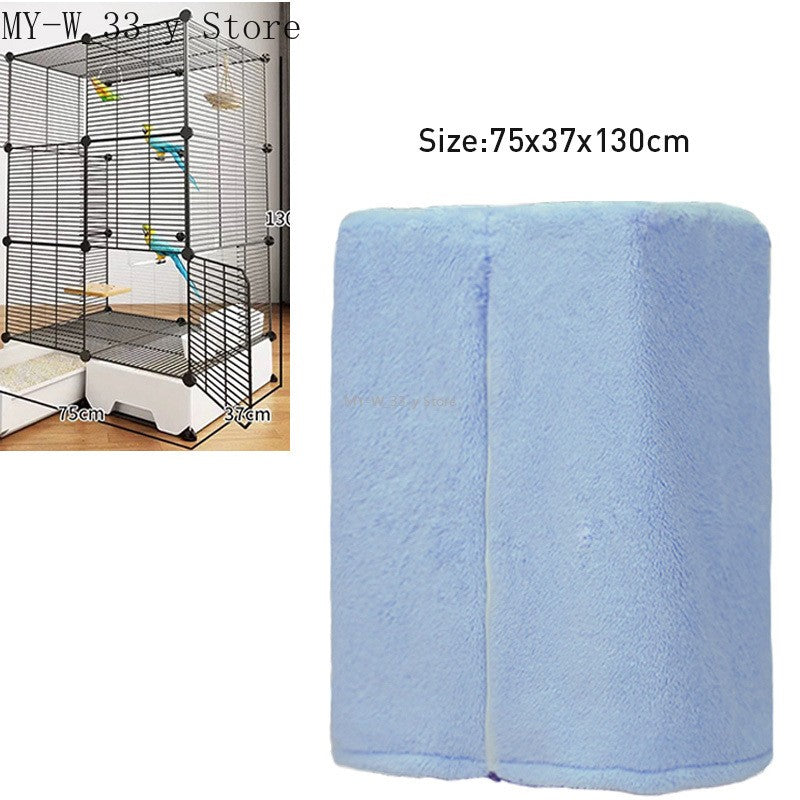 Winter Warm Bird Cage Cover Breathable Splashproof Large Bird Cage Cover Parrot Cage Shading Protective Products Bird Supplies