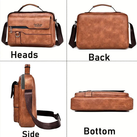 Men's and women's cross-body and shoulder bag for business, simple and casual, with minimalist design. Made of PU material.