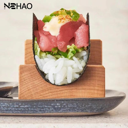 1Pc Wood Plate Cuisine Stand Sashimi Sushi Boat Japanese Sushi Rack Wooden Taco Snack Food Holder For Restaurant Hotel Home