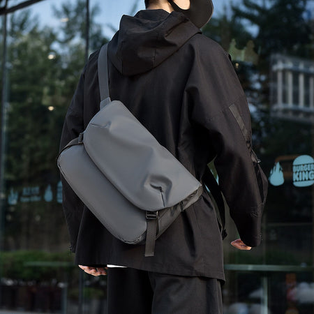 Minimalist Black Men's Shoulder Bag Male High Quality Waterproof Briefcase Crossbody Bag Business Style Messenger Bags for Men