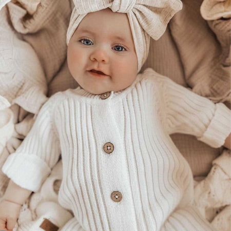 2025 New Infant Baby Girls Boys Knitted Jumpsuit Toddler Baby Girl Boys Long Sleeved Knitting Romper Children Clothes