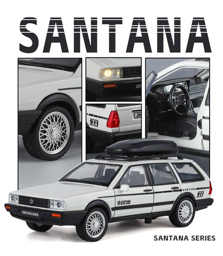 1:32 VolksWagenwerk Santana Wagon Alloy Metal Diecast Model Classic Car Pull Back Children Toy Miniature Cars Ornaments Presents
