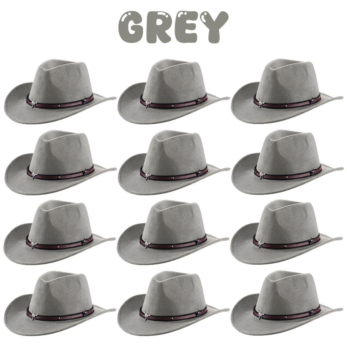 4-24Pcs Western Cowboy Hat for Men Women Adjustable Felt Cowgirl Hats Wide Brim Fedoras Hat for Adult Bachelor Party Costume