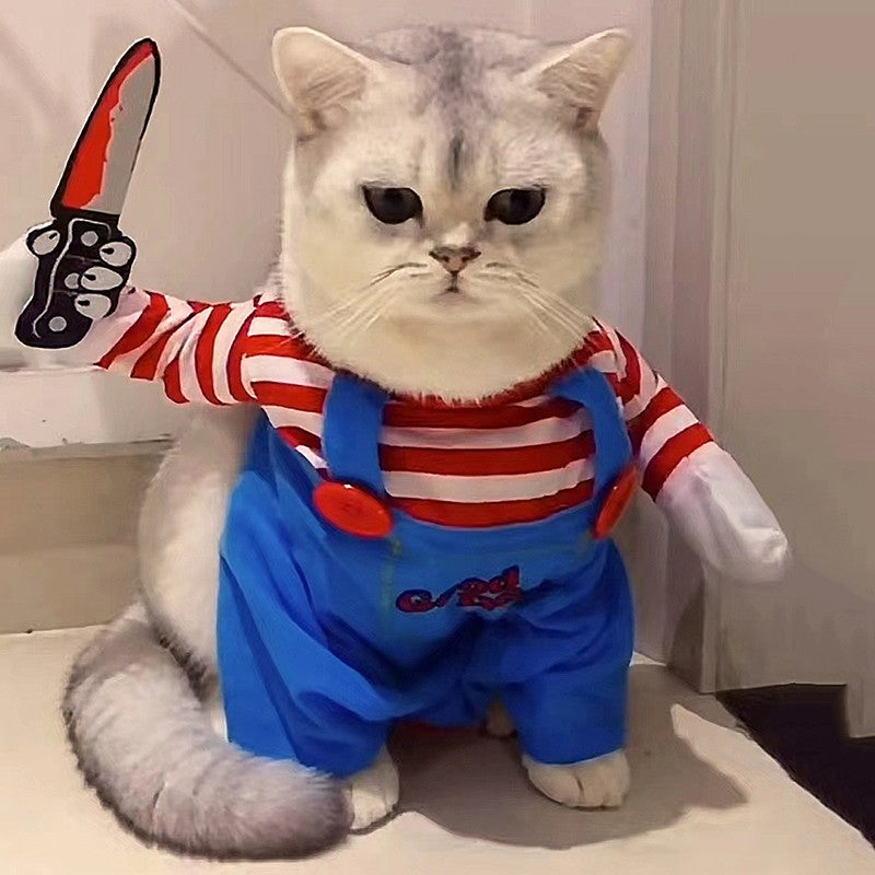 Halloween Pet Costume Small Medium Dogs Cats Funny Animal Transform Outfit Dog Cat Clothing For Festival Party Cosplay