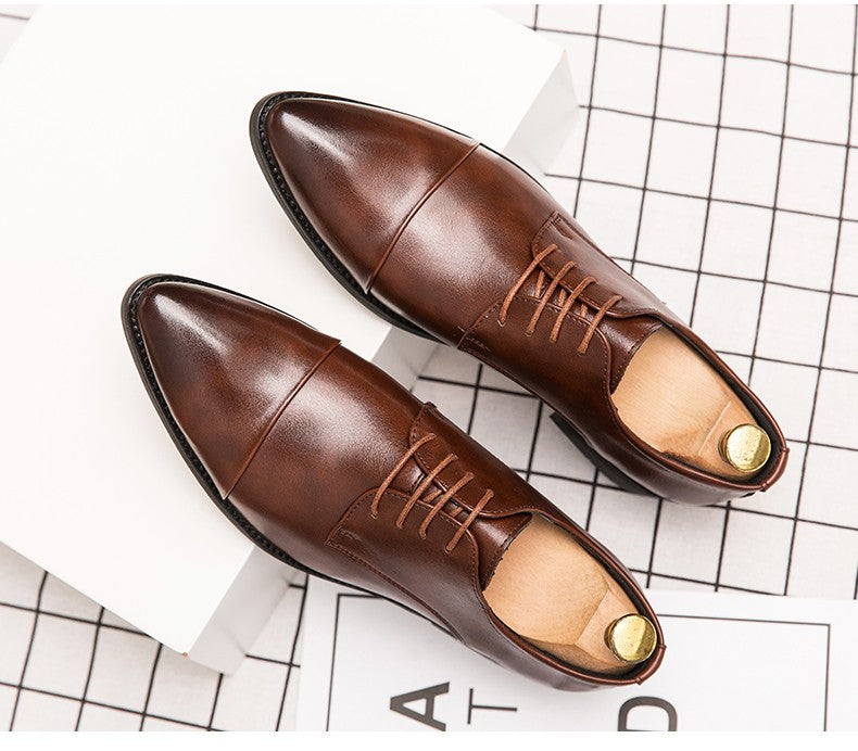 Classic Oxford Leather Shoes For Men Casual Business Wedding Shoes High Quality Men's Dress Formal Social Leather Shoes Male