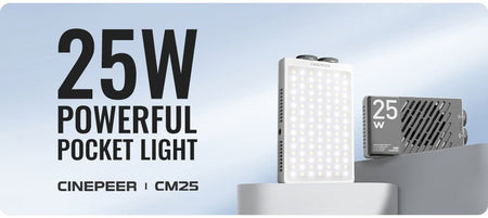 ZHIYUN Official CINEPEER CM25 25W Led Lights Bi Color Handheld Pocket Video Light Photo Lamp Fill Light Photography Lighting