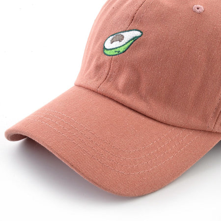 Fashion Baseball Cap With Avocado Embroidery Unisex Baseball Hats For Men Women Four Seasons Snapback Golf Dad Hats Cotton Bones