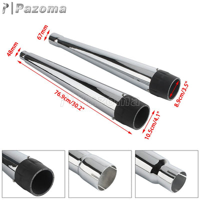 For Harley Touring Street Electra Glide Road King Special FLHRXS 2017-2023 Motorcycle Exhaust Muffler Slip-On Dual Exhaust Pipes