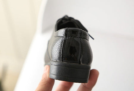 Iawesome Boys Leather Shoes Kids Flats Lace-up Children's Wedding Shoes For Toddlers Boy Big Boys Fashion For Performance