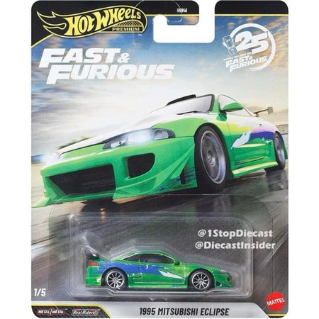 Hot Wheels Premium HNW46 Fast & Furious,Mitsubishi Eclipse Benz 500 Lykan FJ Cruiser,1:43 Diecast Collector's Gift Toys for Kids