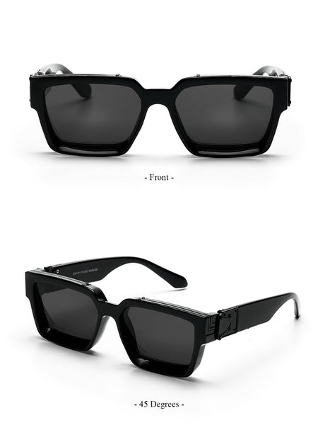 Ruiao Retro Black Millionaire Shades Luxury Sunglasses 2025 For Men Designer Famous Brand Square Sun Glasses Man Women Sunglass