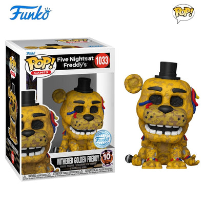 Withered Golden Freddy 1033 Figures FUNKO POP Five Nights at Freddy's 3.9inch Vinyl Figure Collectible Limited Edition Toy Gift