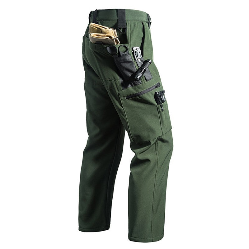 Men's Winter Autumn Fleece Softshell Pants Tactical Military Combat Cargo Trousers Hiking Camping Climbing Casual Sportwears