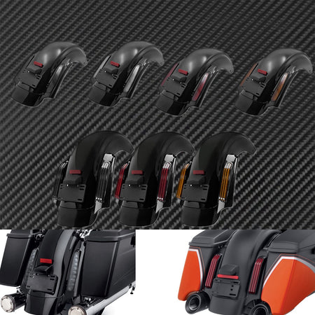 Motorcycle Rear Fender System Extension LED Fascia Set For Harley Touring 2009-2024 CVO Road Street Glide FLHR Ultra Limited