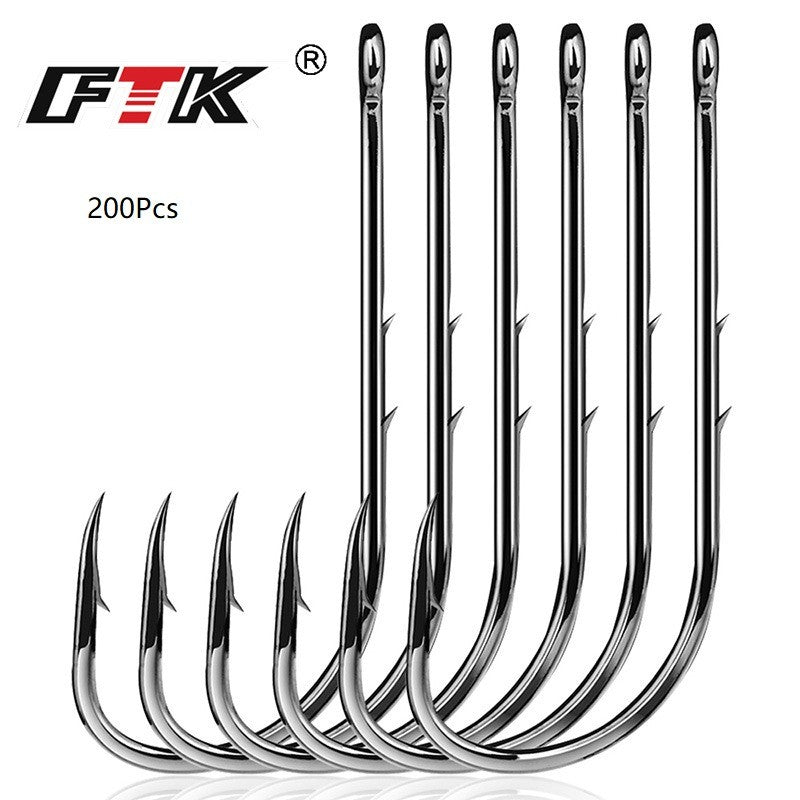 FTK Baitholder Fishing Hooks Sea Barbed Fishing Lures Shank Beak Live Bait Holder Carp Fishing Worm Hooks Accessories Tackle