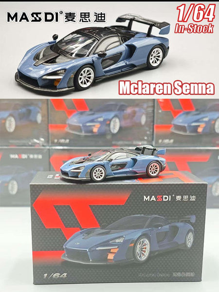 New In Stock Masdi 1:64 Mclaren Senna 1110 Special Edition Alloy Miniature Static Car Model Customized Boy Toys Gifts Collection