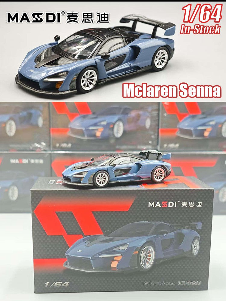 New In Stock Masdi 1:64 Mclaren Senna 1110 Special Edition Alloy Miniature Static Car Model Customized Boy Toys Gifts Collection