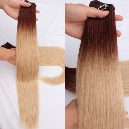 Russia Straight Hair Weave Bundles 65cm 200G Fiber Synthetic Hair Extensions Bio Protein Heat Resistant Ponytail Cosplay Hair