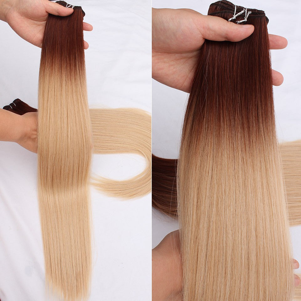 Russia Straight Hair Weave Bundles 65cm 200G Fiber Synthetic Hair Extensions Bio Protein Heat Resistant Ponytail Cosplay Hair