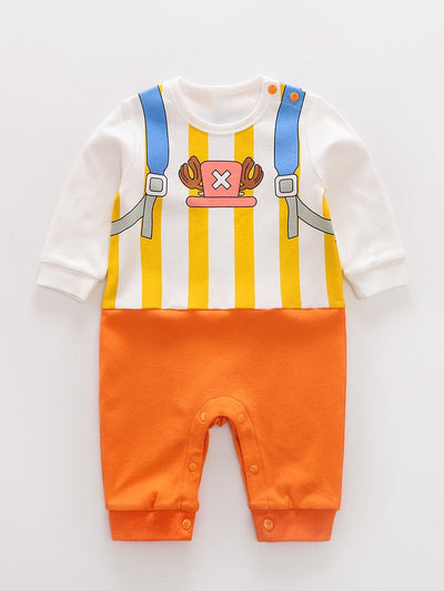 Spring And Autumn Newborn Anime Style Role Play Cotton Comfortable Soft Girl Boys 0-18m Long Sleeved Baby Bodysuit