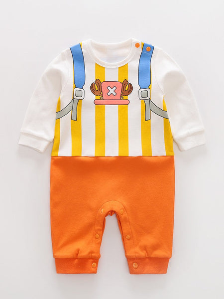 Spring And Autumn Newborn Anime Style Role Play Cotton Comfortable Soft Girl Boys 0-18m Long Sleeved Baby Bodysuit