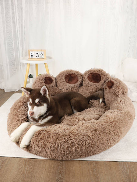 Fluffy Dog Bed Winter Plush Kennel Accessories Pet Products Large Dogs Beds Bedding Sofa Basket Small Mat Cats Big Cushion Puppy
