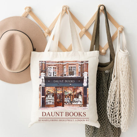 Daunt Books Tote Bag Shakespeare and Company Totes Canvas Shoulder Bag Aesthetics Shopping Bag Handbags Library Bag Back To Gift