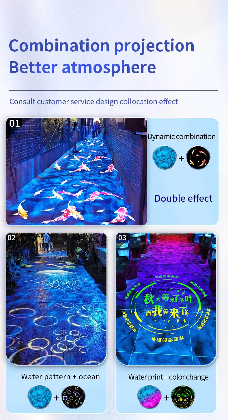 Waterproof Outdoor Water Wave Oecen Wave Light Water Wave Effect Projector with gobo projector