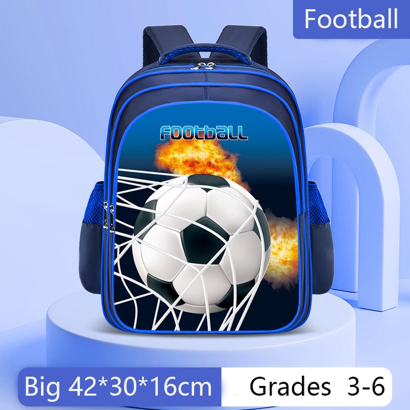 Fashion Kid Backpack Children's Shoulder Bag Blue Boys School Bag Football Matches Pattern Backpack Kids Girl Boutique Gift