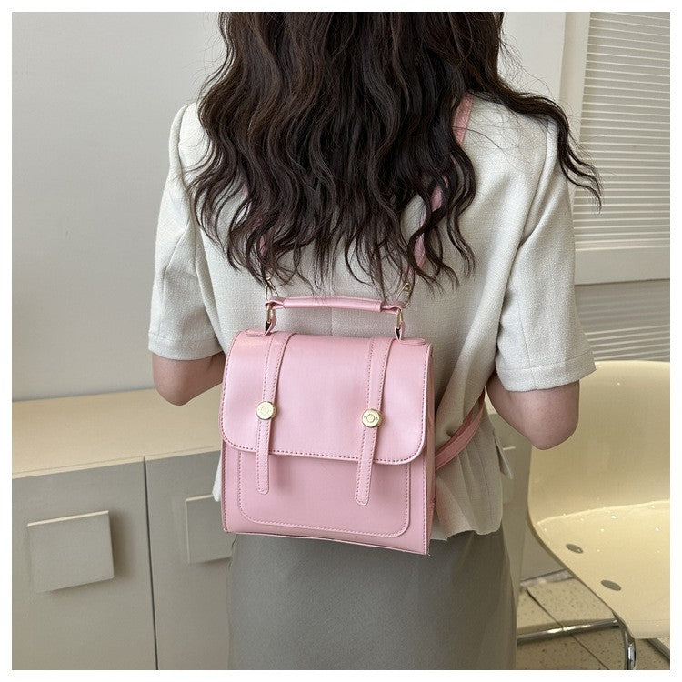 New fashionable double-shoulder ladies' backpack, simple and casual single-shoulder handbag, small backpack