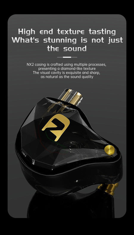 ND NX2 HIFI Earphones Dynamic Stereo Heavy Bass In Ear Monitor Earphone Game Sport Noise Cancelling Headset Detachable Cable