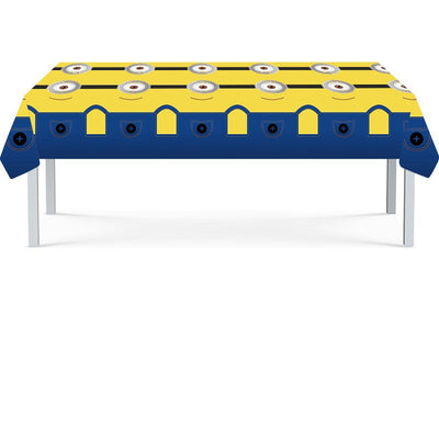 Anime Minion Themed Party Decorations Party Tableware Set Plates Cups Birthday Balloons Big Eye Yellow Man Party Favors Supplies