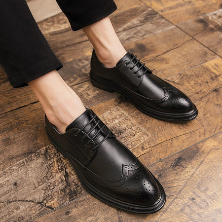 High Quality Men's Dress Shoes Classic Formal Oxford Leather Shoes Men Casual Brogues Business Shoes Man Loafers