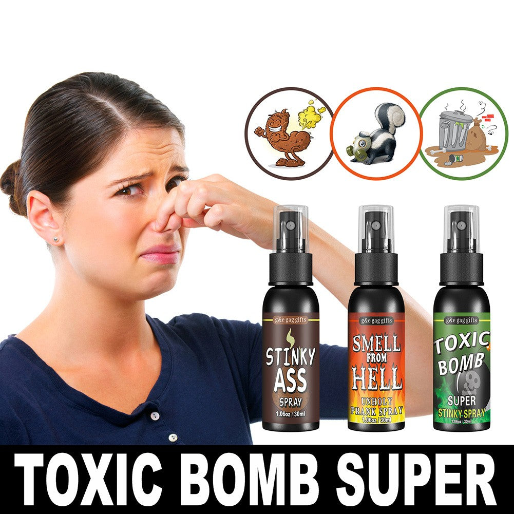 1-3PCS Fart Spray Can Stink Bomb 30ml Fart Gag Spray Prank Joke Novelty Smelly Stinky Sprayer Non-Toxic Halloween Party Supplies